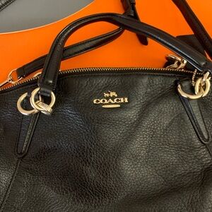 Coach “Kelsey” Black Leather Shoulder Bag satchel
